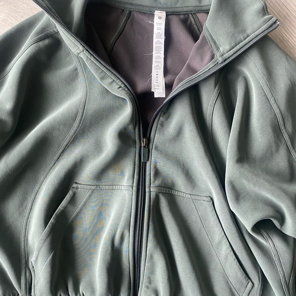 Lululemon scuba green twill sage oversized full zip - Picture 5 of 8